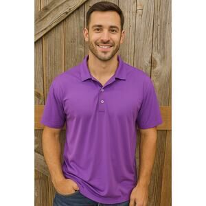 Adidas pure motion sz XL purple active golf polo quick dry performance